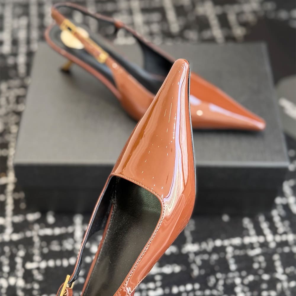 YSL LEE slingback pumps in patent leather