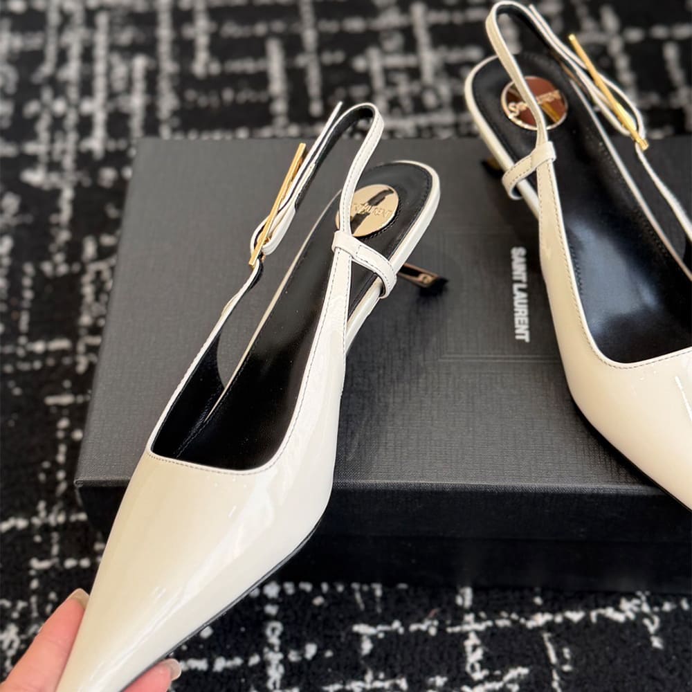 YSL LEE slingback pumps in patent leather