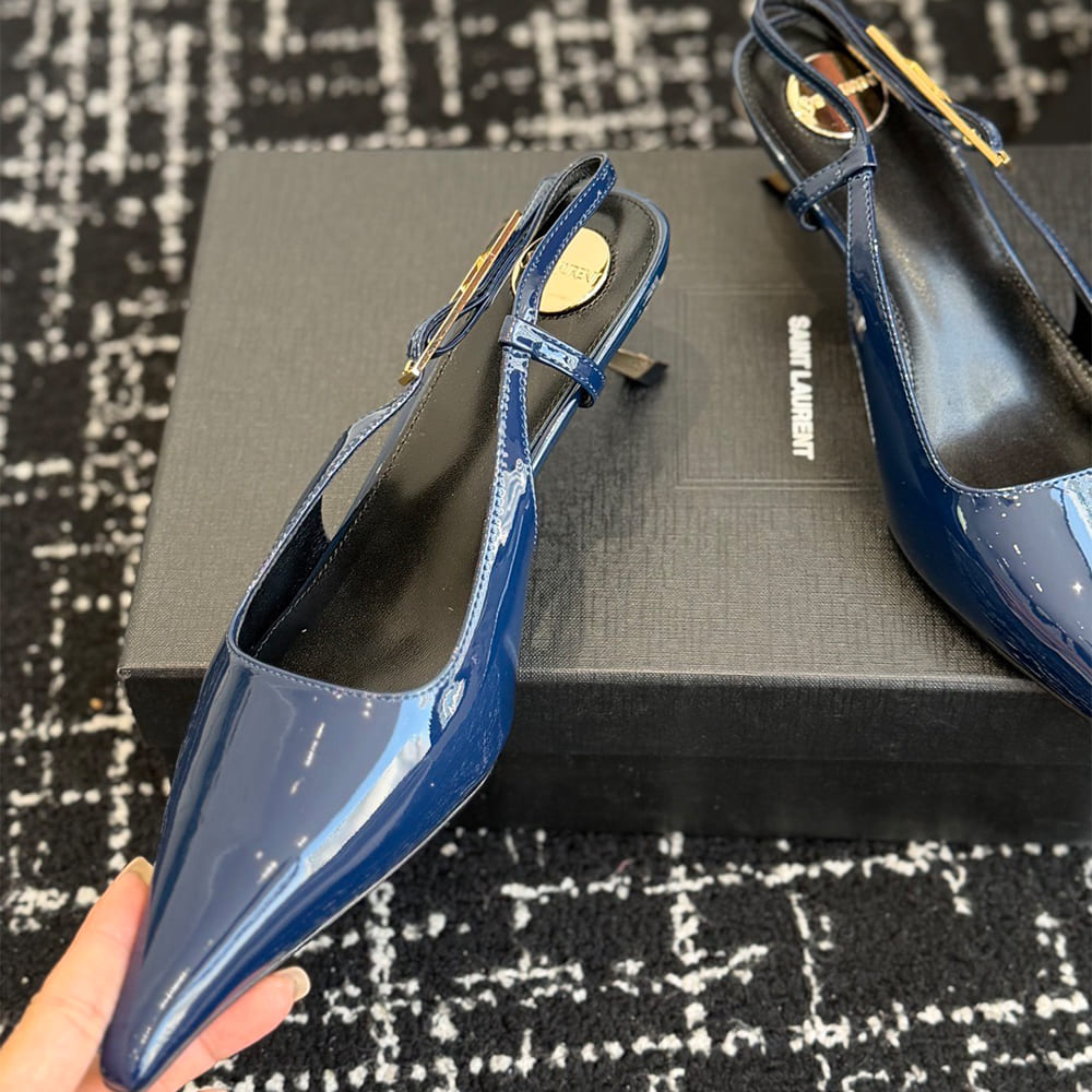 YSL LEE slingback pumps in patent leather