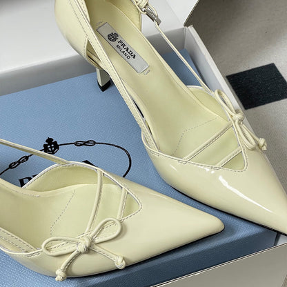 Prada Open-side leather pumps