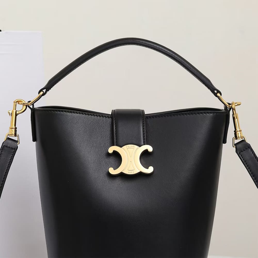 CELINE SMALL BUCKET LOUISE IN SMOOTH CALFSKIN(HIGH-END GRADE)
