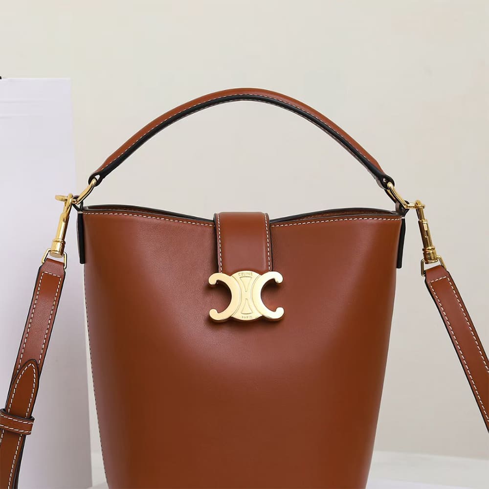 CELINE SMALL BUCKET LOUISE IN SMOOTH CALFSKIN(HIGH-END GRADE)