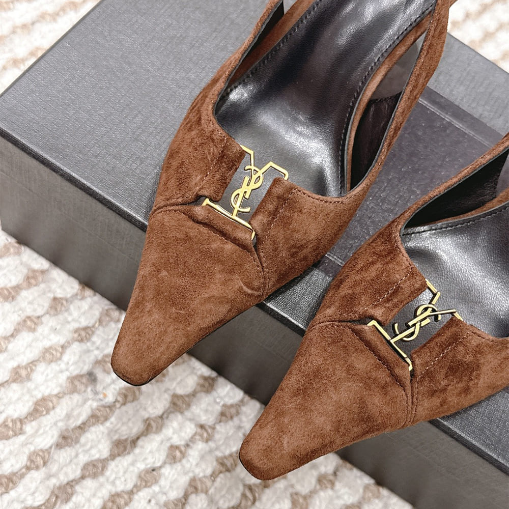 YSL BABYLONE BRETEUIL slingback pumps in suede