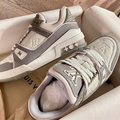 Louis Vuitton LV Trainer Sneaker Grey White 1A8KBA