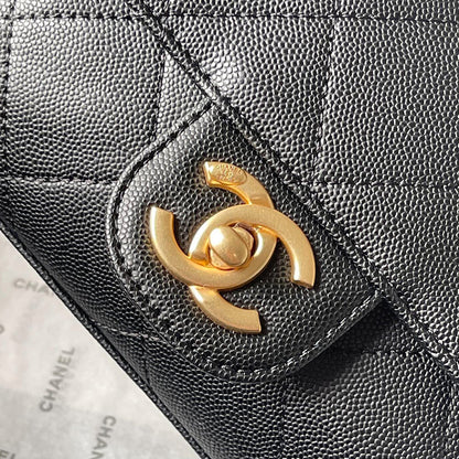 CHANEL Mini Flap with top handle(HIGH-END GRADE)
