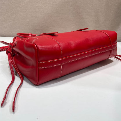 Prada Bonnie medium antiqued leather tote bag(HIGH-END GRADE)