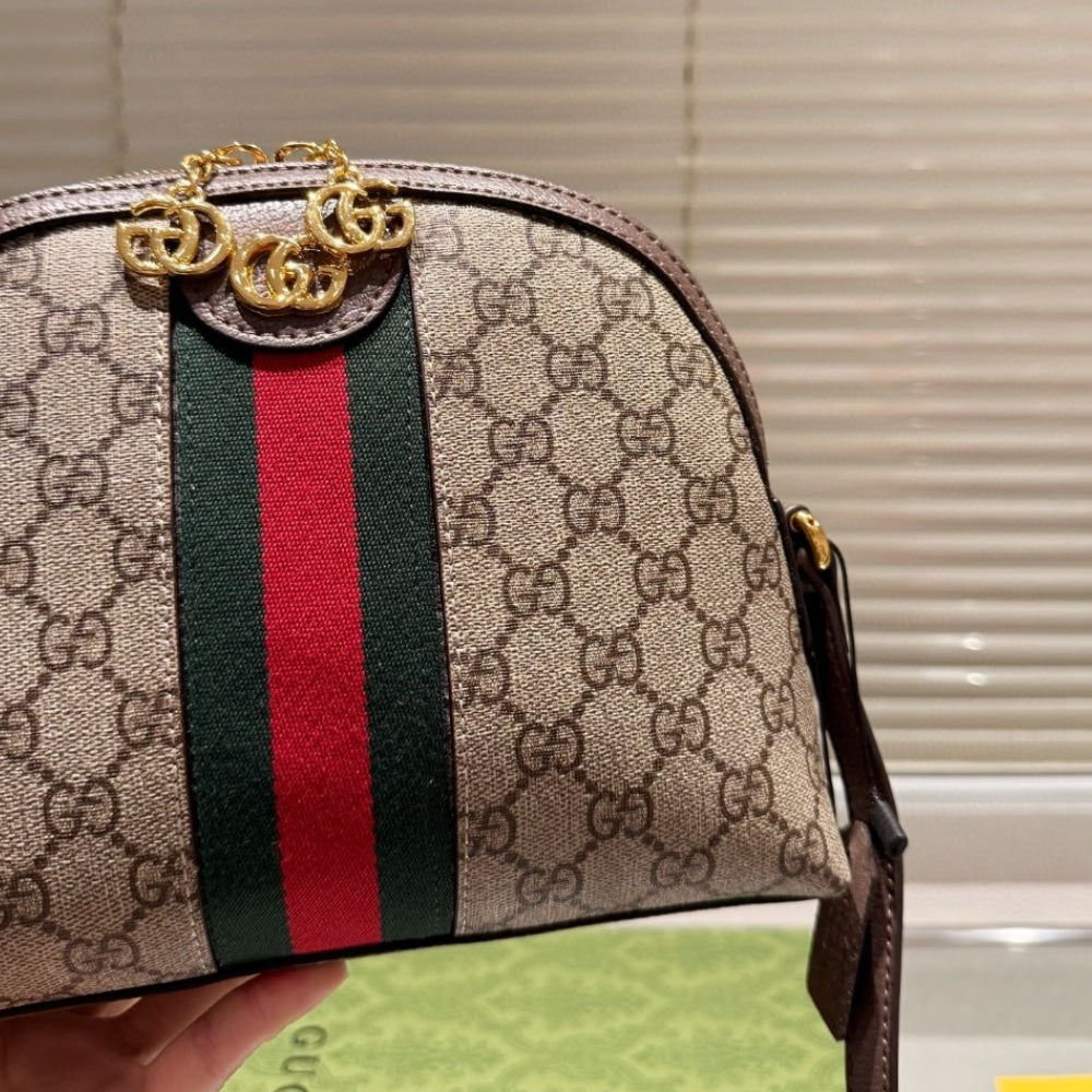Gucci Ophidia Small Shoulder GG Supreme Beige Ebony 23Cm 499621 K05NG 8745