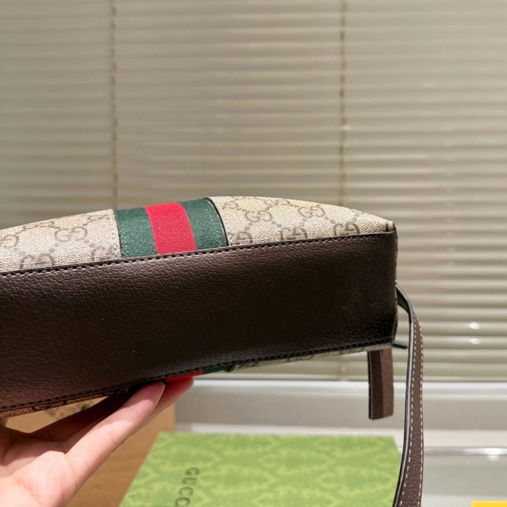 Gucci Ophidia Small Shoulder GG Supreme Beige Ebony 23Cm 499621 K05NG 8745