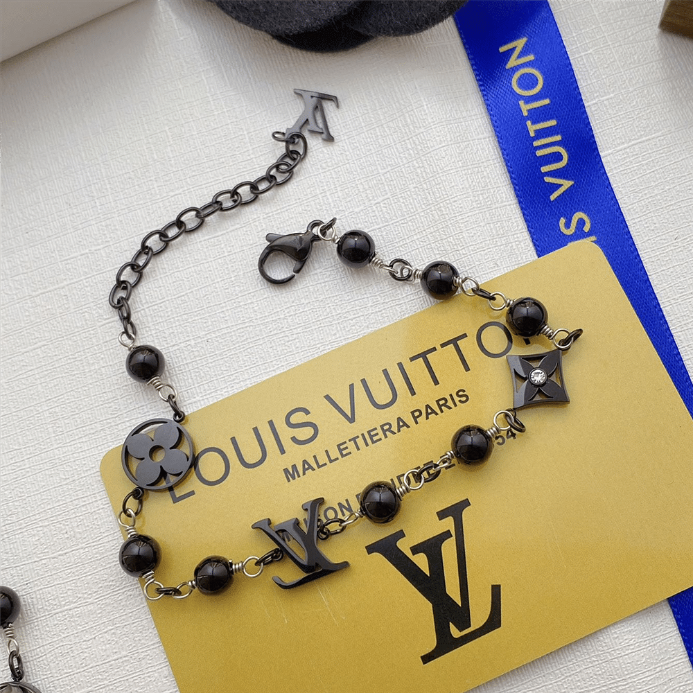 LOUIS VUITTON LV PEARLS BRACELET BLACK M1391A