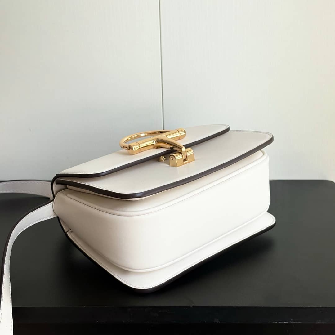 Gucci Siena Small Top Handle Bag Ivory Leather 19Cm