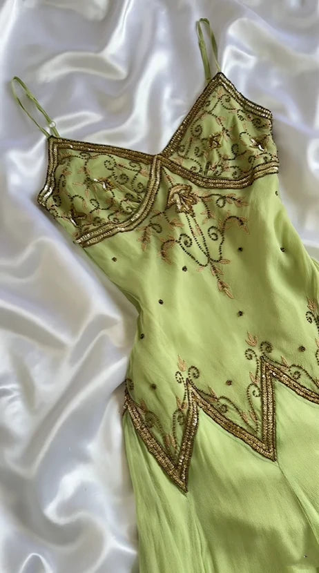 Vintage Embroidery Chiffon Spaghetti Strap Homecoming Dress Party Dress Cocktail Dress TP4681