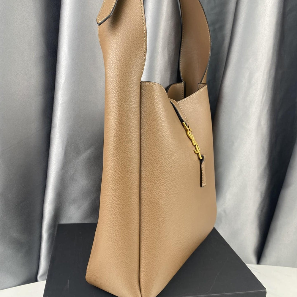 Saint Laurent Le 5 À 7 Soft Small Hobo Bag In Smooth Brown 27Cm