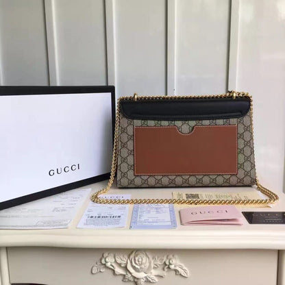 Gucci Padlock Medium GG Shoulder Bag Beige Supreme Canvas 30cm GG 409486