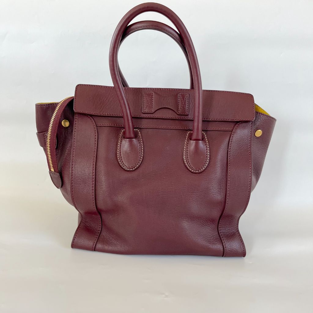 Celine burgundy leather Envelope Luggage Bag