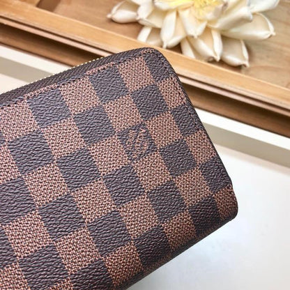 Louis Vuitton Clemence Wallet Damier Ebene Canvas