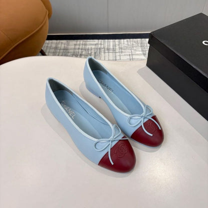 Chanel Ballerine Blue Maroon