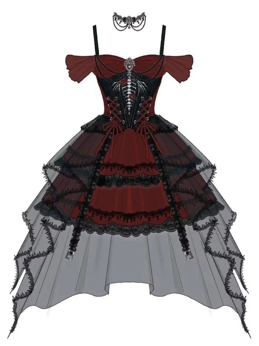 Girlhomeshops-Black red beaded tulle lace short homecoming dress birthday dress gh5347
