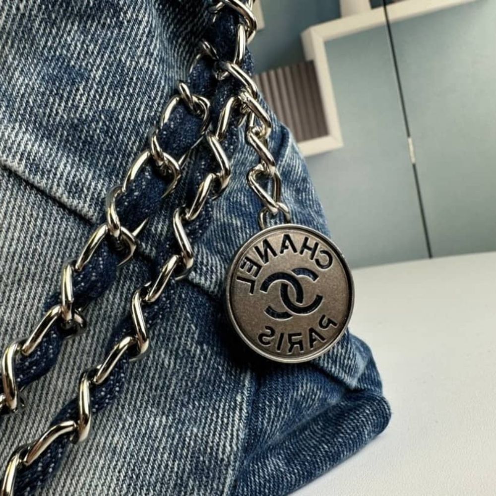 Chanel 22 Handbag Washed Denim 36Cm AS3261 B10439 NM981
