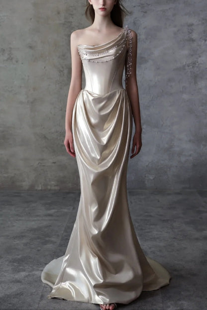 Long satin formal dress gh6773