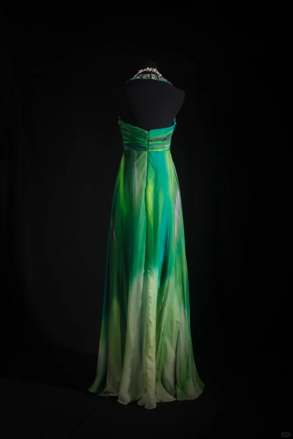 Green Gradient Exquisite Bead Decoration Long Formal Dress gh6768