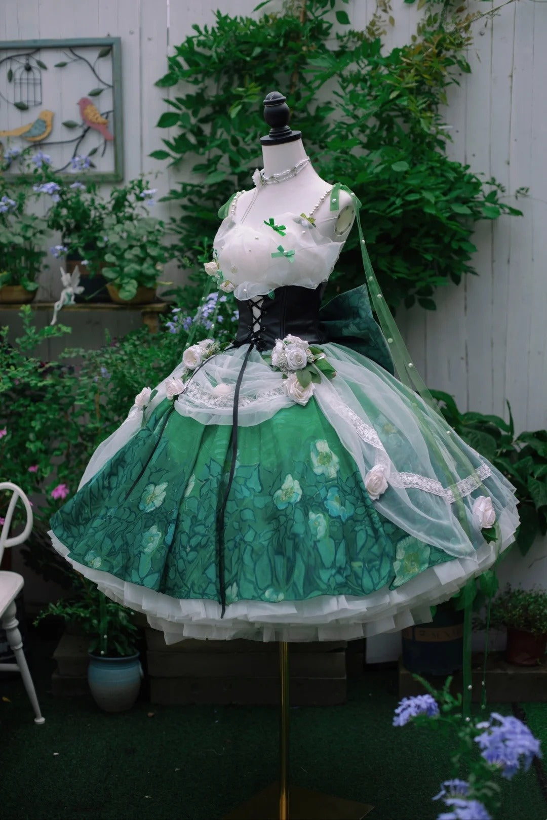 Green Wonderful Dream Rose Girl Lolita Dress gh6655