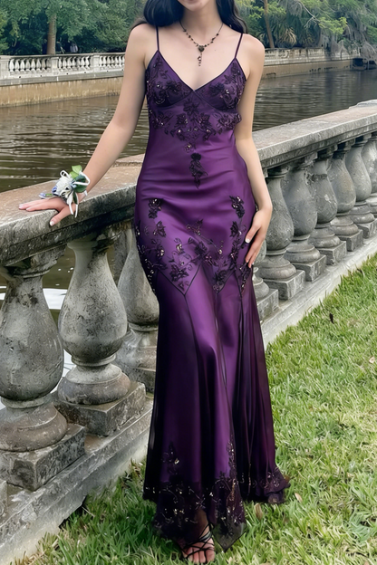 Turquoise Vintage Elegant Exquisite Floral Beading Spaghetti Strap Long Chiffon Ball Gown Evening Dress Birthday Party Dress Formal Women Prom Dress gh3931