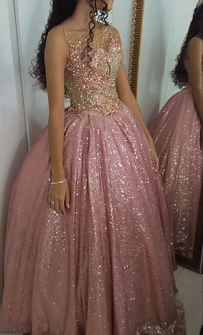 Pink Quinceanera Dress Ball Gown Sweet 15 16 Evening Dress