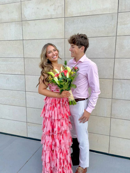 A line Long Prom Dress Senior prom gown
