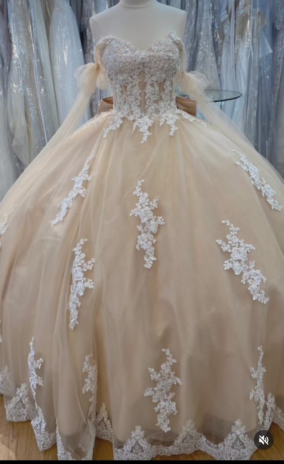 Quinceanera Dress Ball Gown Champagne Prom Dresses