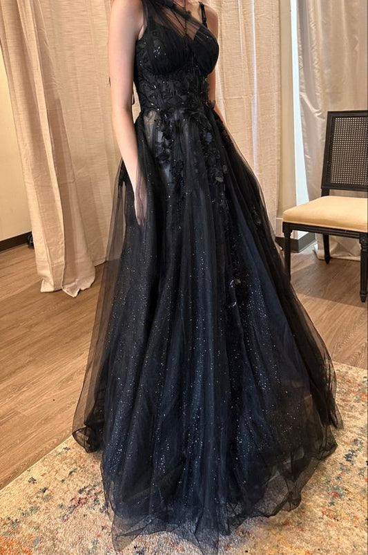 Evening Dresses Black Prom Lace Evening Gowns Princess Formal Women Dress