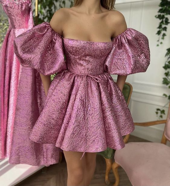 A line Short Party Dress Lady Fashion Homecoming Gown
