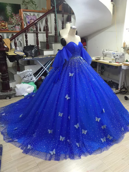 Royal Blue/Red quinceañera dress Ball Gown Prom Dresses Evening Gown