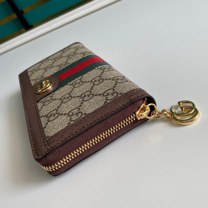 Gucci Ophidia Zip Around Wallet Brown 19Cm 523154 96IWG 8745