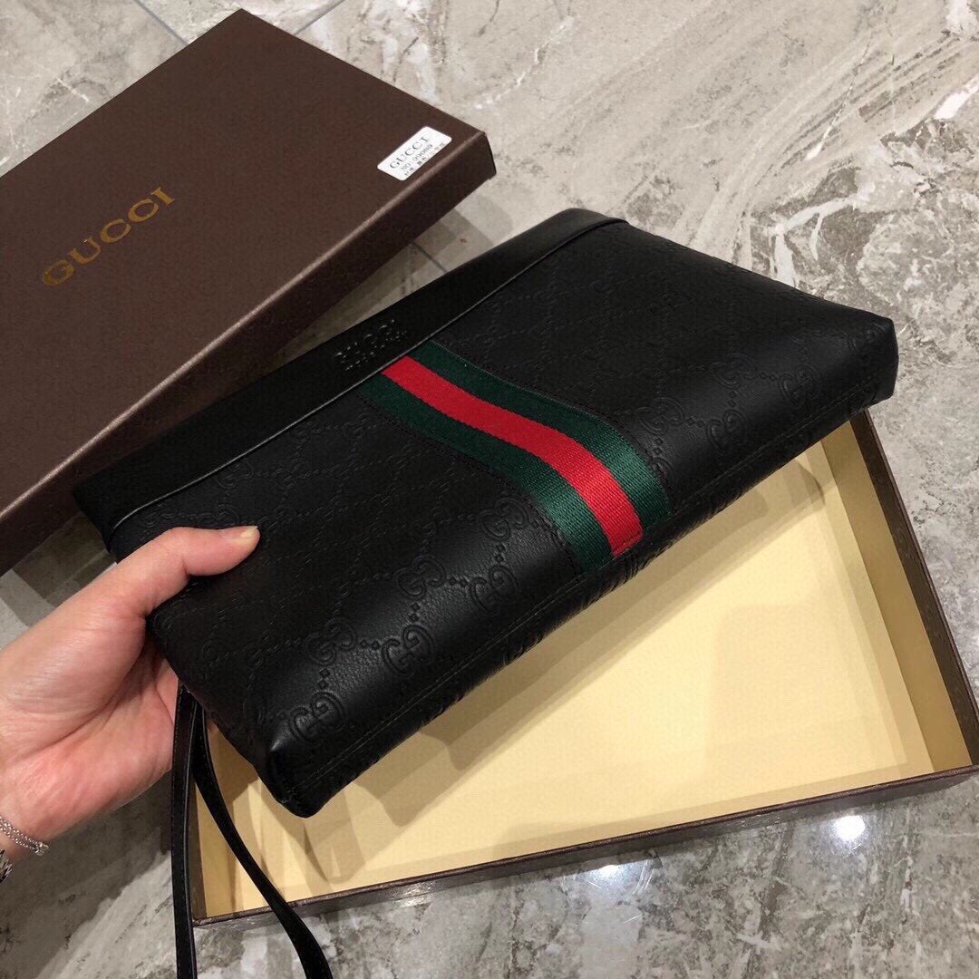 GUCCI GG SUPREME WEB CLUTCH