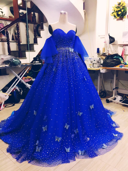 Royal Blue/Red quinceañera dress Ball Gown Prom Dresses Evening Gown