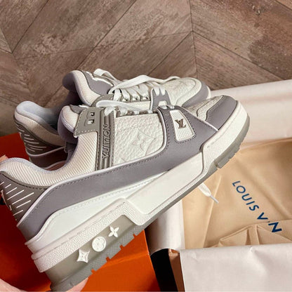 Louis Vuitton LV Trainer Sneaker Grey White 1A8KBA