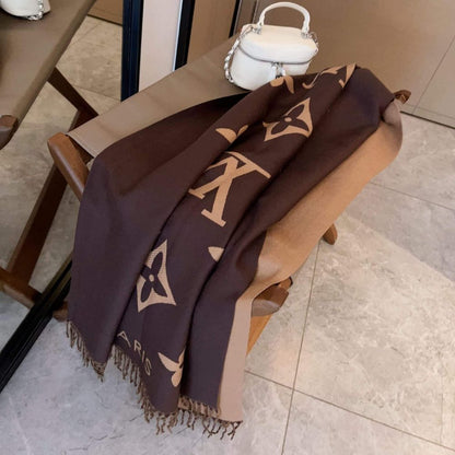 Louis Vuitton Reykjavik Scarf Dark Brown M78125