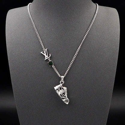 LV Metal Zircon Necklaces
