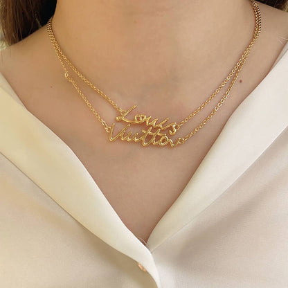 LV Script necklace