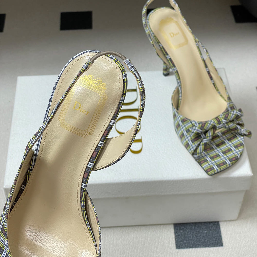 Dior Bow Heeled Slingback Sandal