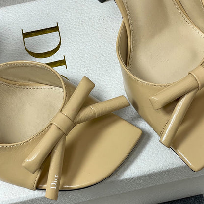 Dior Bow Heeled Slingback Sandal