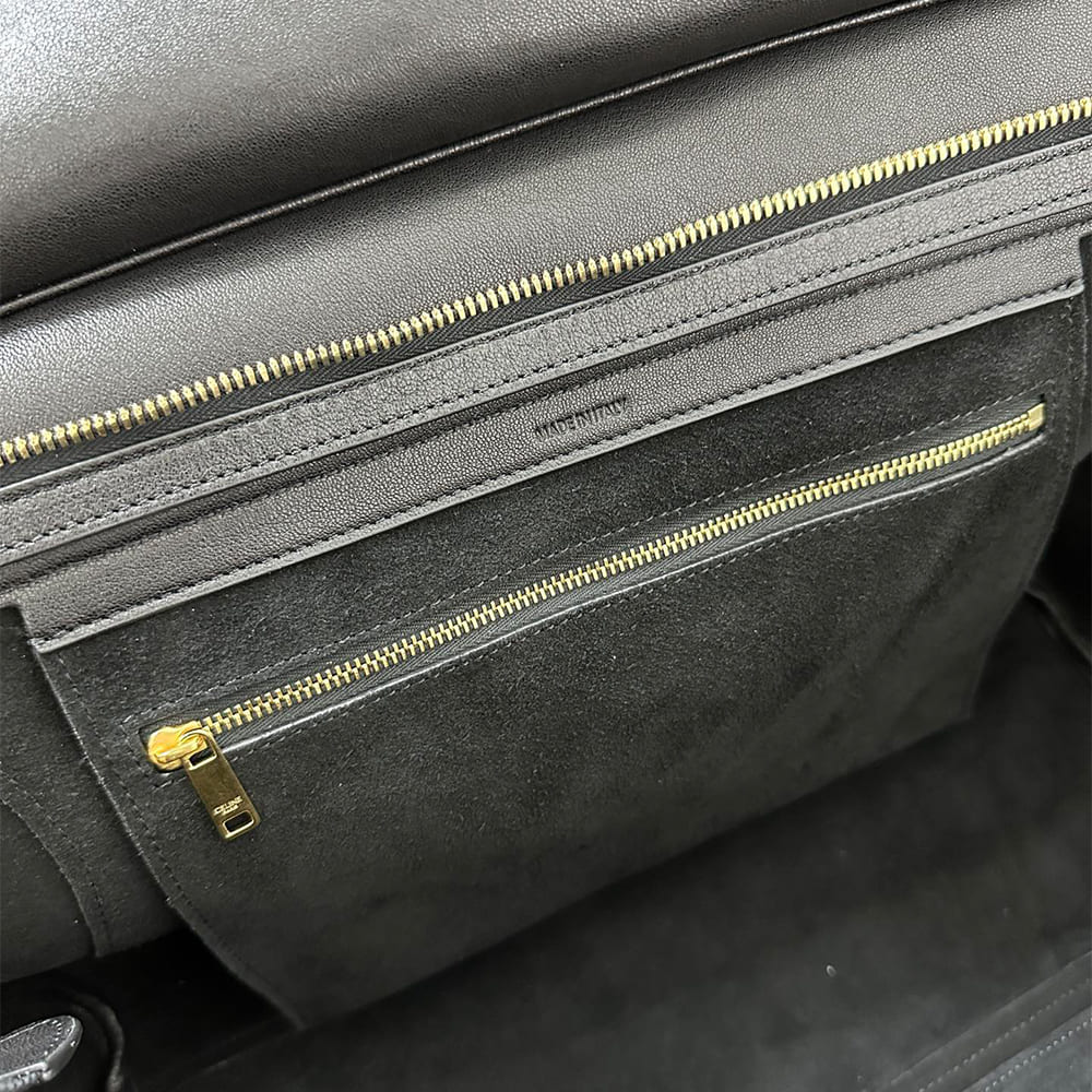 CELINE MEDIUM SMILING NEW LUGGAGE IN SUPPLE SHINY LAMBSKIN(HIGH-END GRADE)