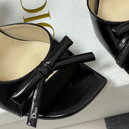 Dior Bow Heeled Slingback Sandal