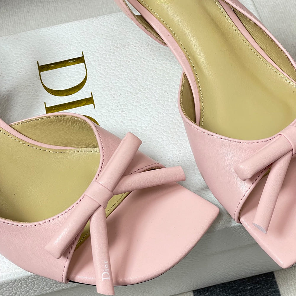 Dior Bow Heeled Slingback Sandal