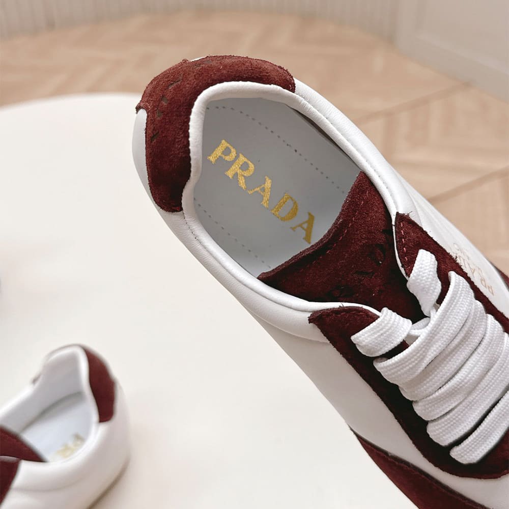 PRADA Nappa leather and suede sneakers