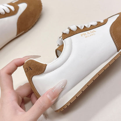 PRADA Nappa leather and suede sneakers