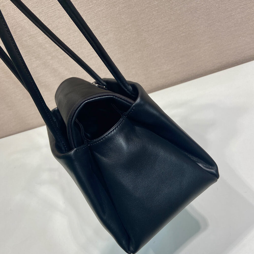 Prada Passage medium leather bag with Re-Nylon flap(HIGH-END GRADE)