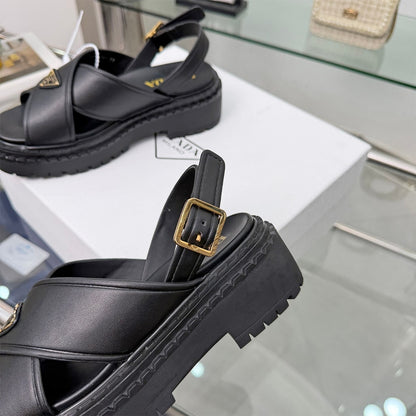 PRADA Leather sandals 374742