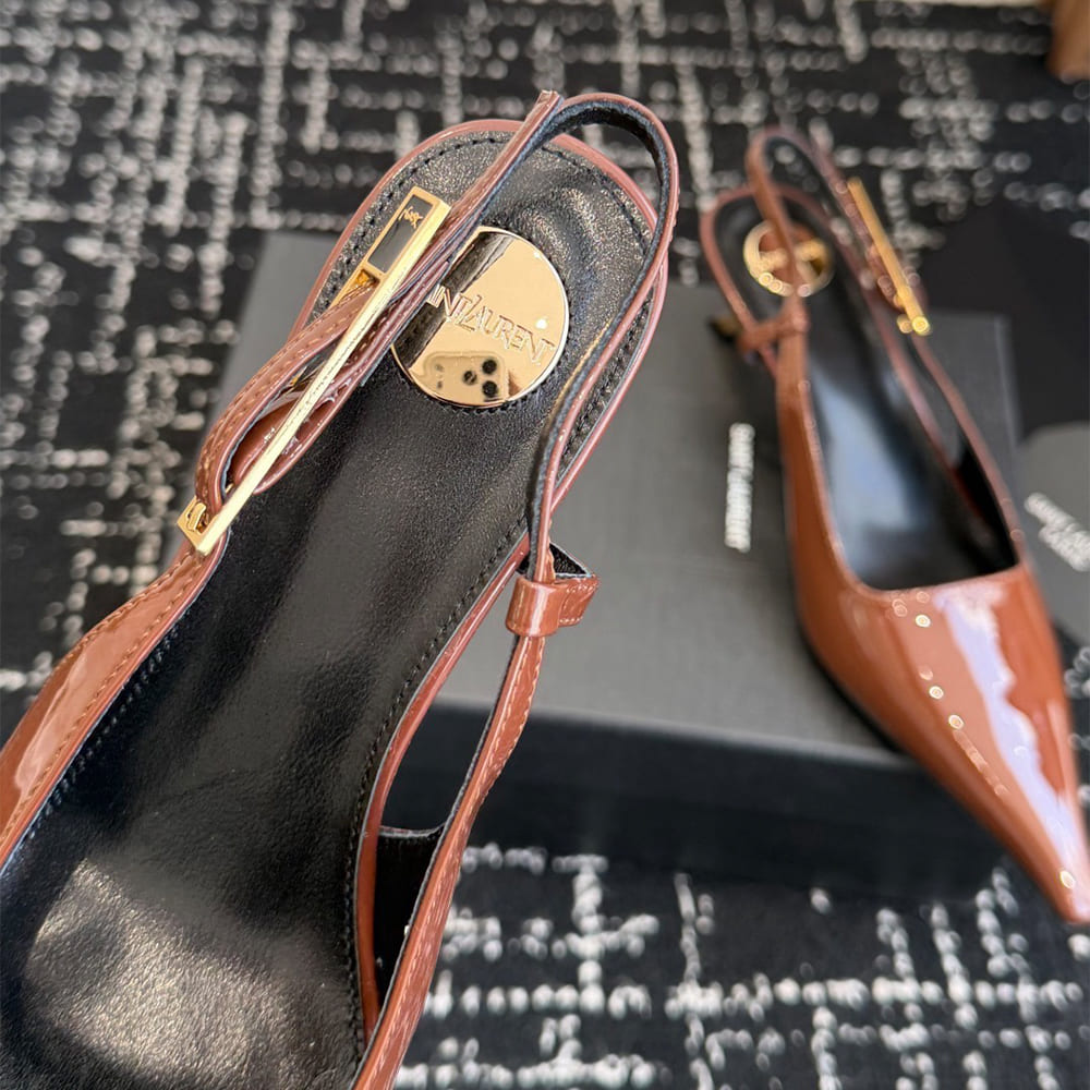YSL LEE slingback pumps in patent leather