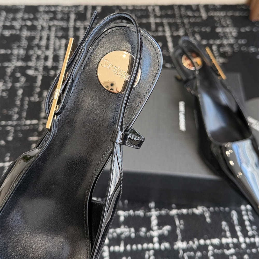 YSL LEE slingback pumps in patent leather